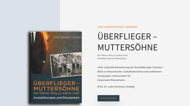 Überflieger - Landingpage für eine Buchvorstellung